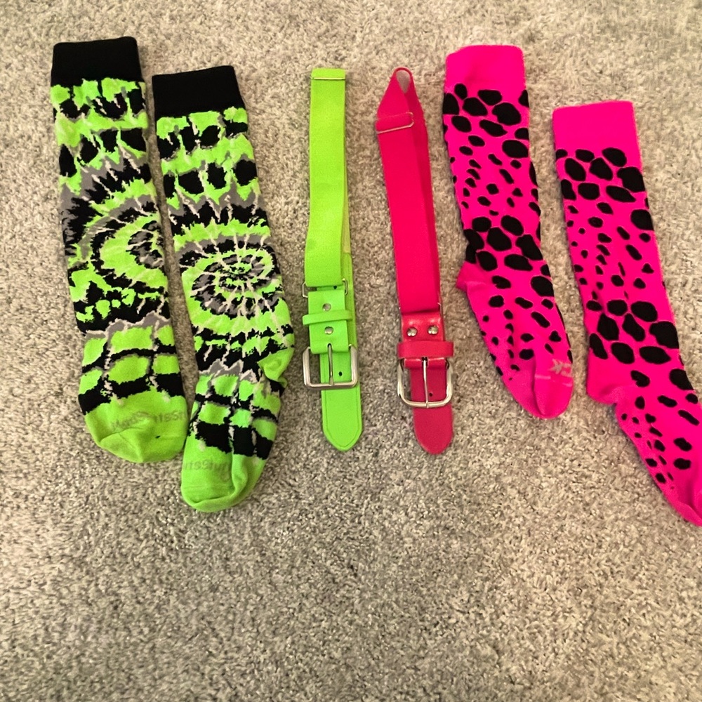 Softball belts and socks
